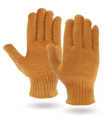 Orange Knit Freezer Gloves