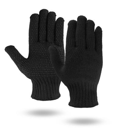 Black Knit Freezer Gloves
