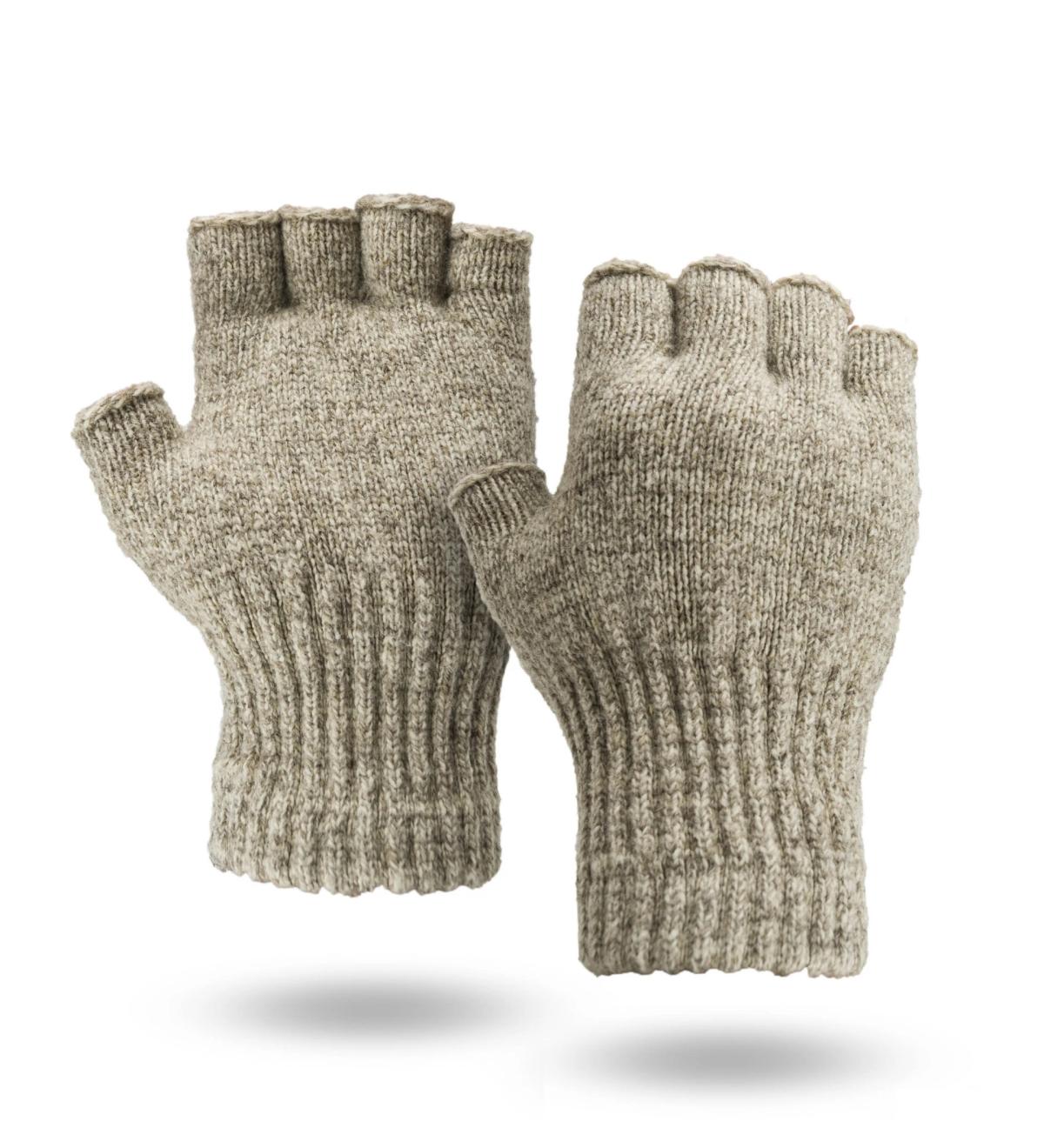 Fingerless Ragg Wool Gloves