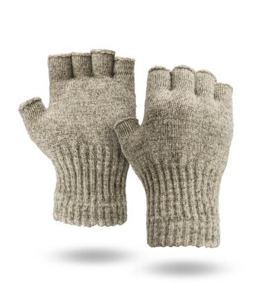 Fingerless Ragg Wool Gloves