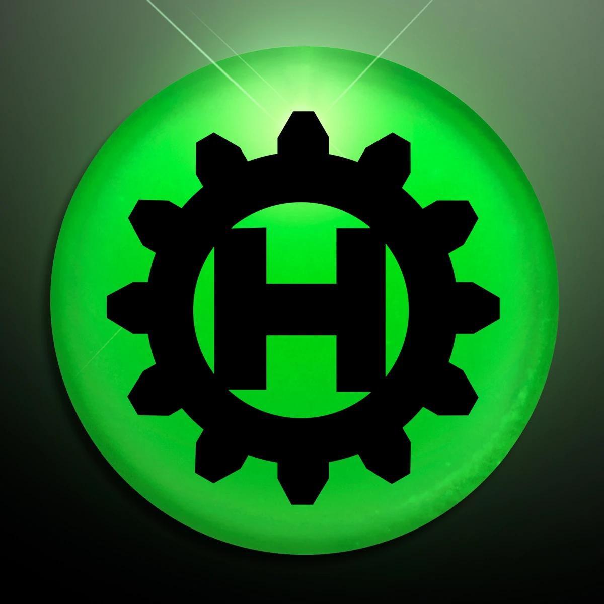 Frosted Green Blinking Circle Clip