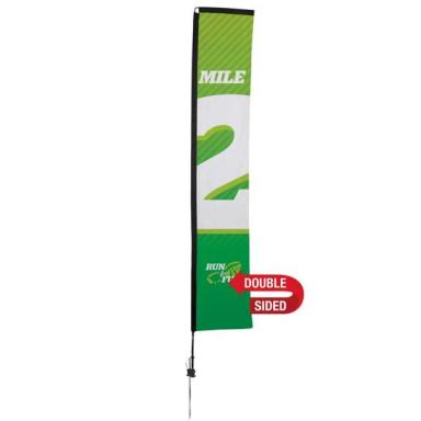 12ft Medium Block Flag (29"x118") - Double Sided