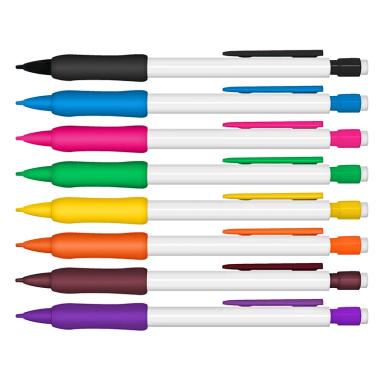 Liqui-Mark® Mechanical Pencil - White Barrel w/Rubber Grip