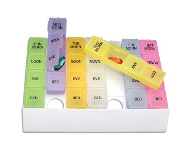 Rainbow Jumbo 24/7 Medicine Tray Organizer