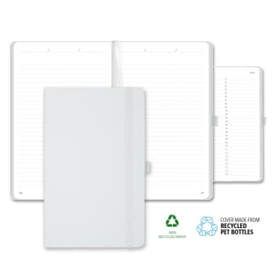 Castelli Oceano ECO rPET Medio Lined Recycled White Page Journal