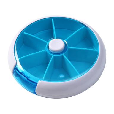 Round Push Button Pill Box