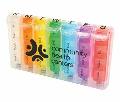 Rainbow Pop-Up Weekly Pill Box