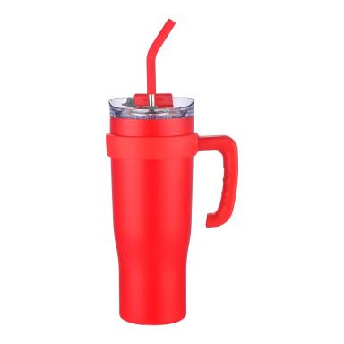 40 oz Travel Mug With Straw and Removable Handle