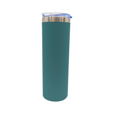 22 oz Rubberized Stainless Steel Slim Tumbler