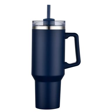 40 oz Double Wall Tumbler With Handle and Straw