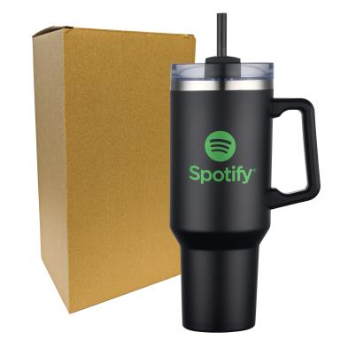 40 oz Double Wall Tumbler With Handle and Straw