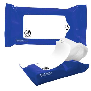 Tek-Wipes Antibacterial Wet Wipes in Pouch w/15 Individual Wipes