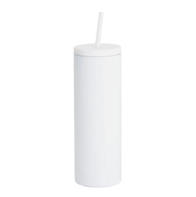 20 oz Slim Rubberized Tumbler With Spill Reduction Straw