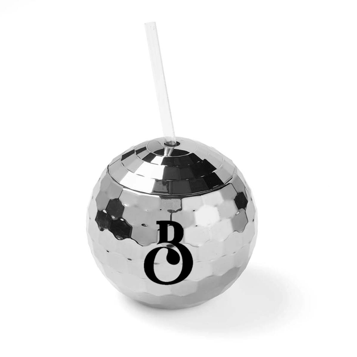Disco Ball Tumbler w/Straw