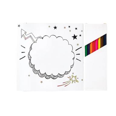 Inspirational Coloring Book & 8-Color Pencil Set