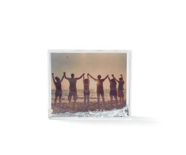 Silver Glitter Acrylic Desktop Photo Frame
