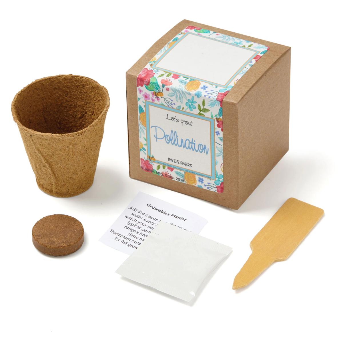Growables Planter in Kraft Gift Box w/Seeds (Wildflowers)