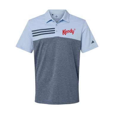 Heathered Colorblocked 3-Stripes Polo