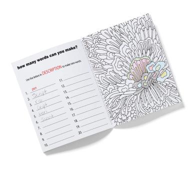 Deluxe Adult Activity Journal Book & Colored Pencils