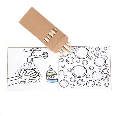Germs Kids Coloring Book & 6-Color Pencil Set To-Go