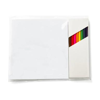 Custom Cover Deluxe Adult Coloring Book & 8-Color Pencil Set (7"x7")