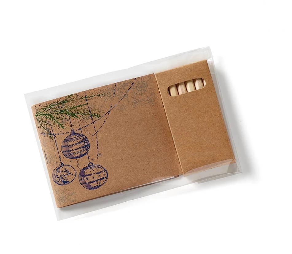 Holiday Theme Adult Coloring Book & 6-Color Pencil Set To-Go