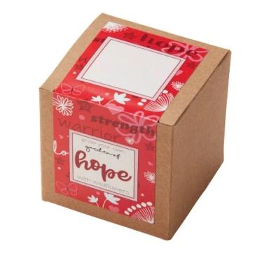Garden of Hope Planter in Kraft Gift Box (Red)