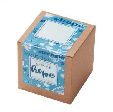 Garden of Hope Planter in Kraft Gift Box (Blue)