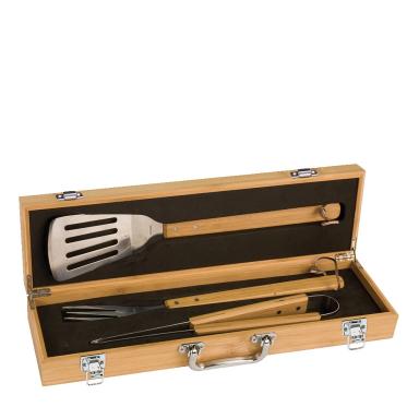 3-Piece Bamboo BBQ Set