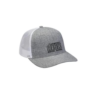 Heather Woven/Soft Mesh Trucker Style Cap