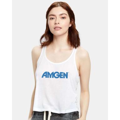 Women's Sheer Cropped Racer Tank Top