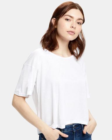Women's Boxy Open Neck Tee
