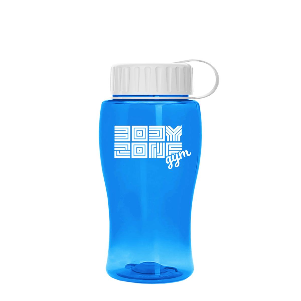 18 Oz. Poly Pure Junior Sports Bottle w/Tethered Lid