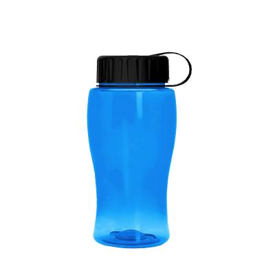 18 Oz. Poly Pure Junior Sports Bottle w/Tethered Lid