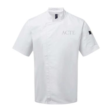 Unisex Zip-Close Short Sleeve Chef's Coat