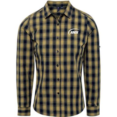Women's Mulligan Check Long Sleeve Cotton Dress Shirt