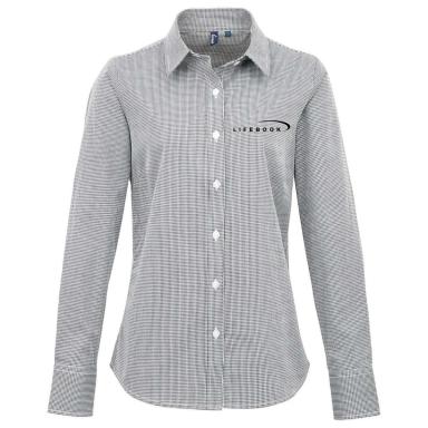 Women's Microcheck Gingham Cotton Shirt