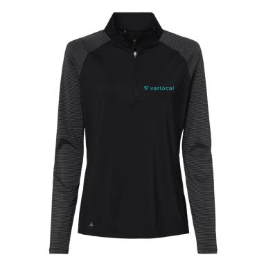 Adidas Women's Stripe Block Quarter-Zip Pullover