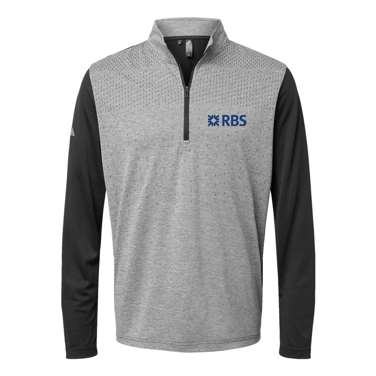 Adidas Men's Heather Block Print Quarter-Zip Pullover