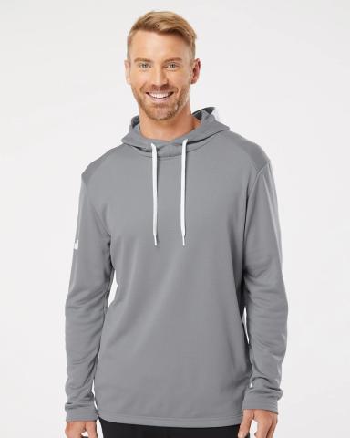 Adidas Men's Textured Mixed Media Hooded Sweatshirt
