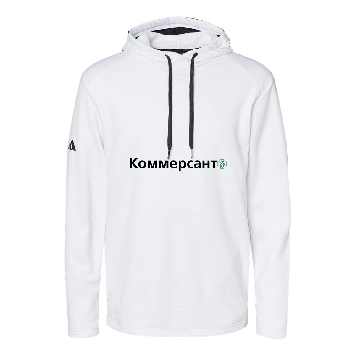Adidas Men's Textured Mixed Media Hooded Sweatshirt