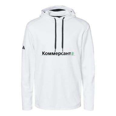 Adidas Men's Textured Mixed Media Hooded Sweatshirt