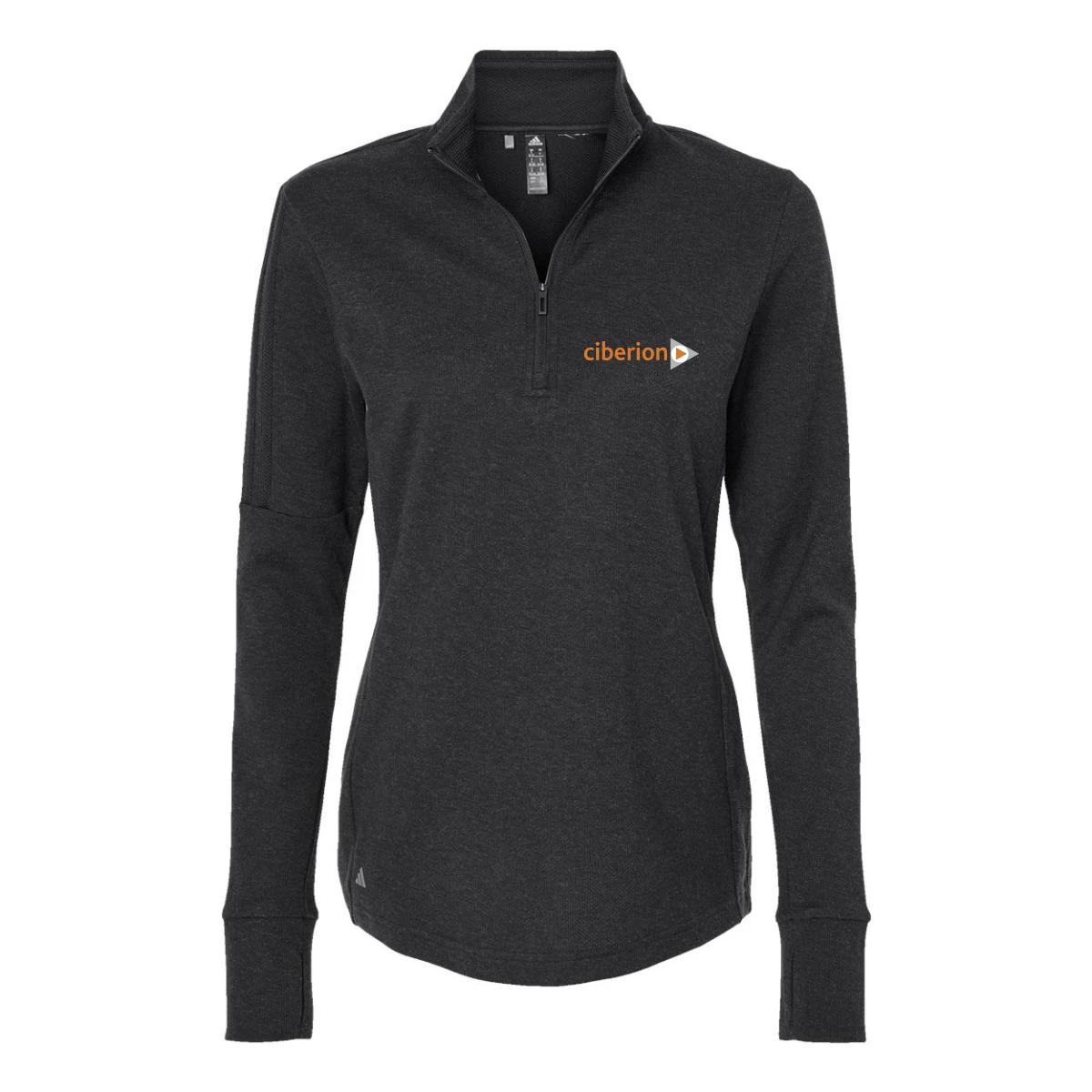 Adidas Women's 3-Stripes Quarter-Zip Sweater