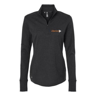 Adidas Women's 3-Stripes Quarter-Zip Sweater