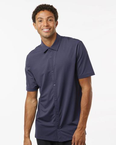 Adidas Men's Button Down Short Sleeve Shirt