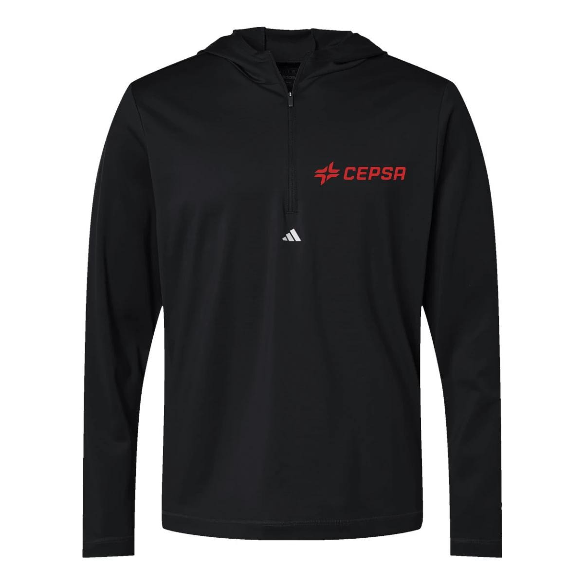 Adidas Men's Lightweight Performance Quarter-Zip Hooded Pullover
