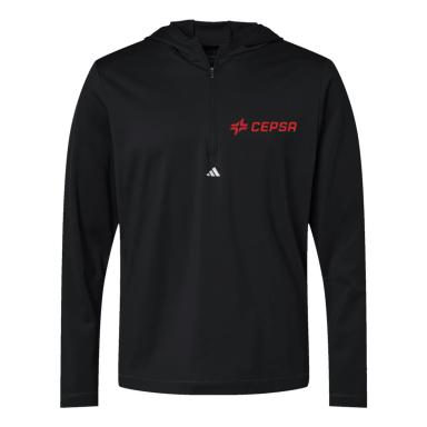 Adidas Men's Lightweight Performance Quarter-Zip Hooded Pullover