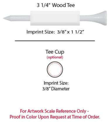 Bag of Five 3 1/4" Golf Tees