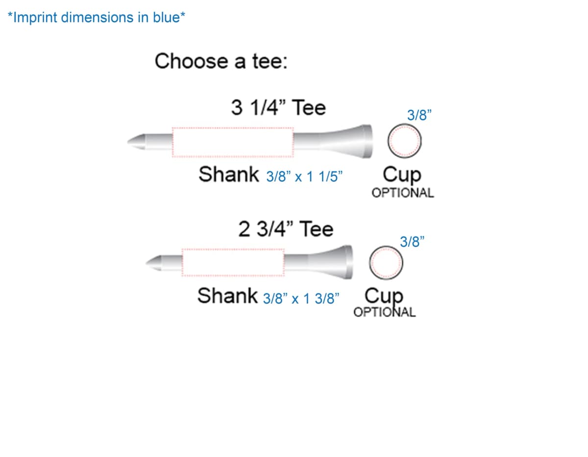 5, 2 1/8" Tees, 5, 2 3/4" Tees & 5, 3 1/4" Tees