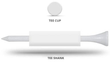 Golf Tees w/Cup & Shank Imprint (2 3/4")